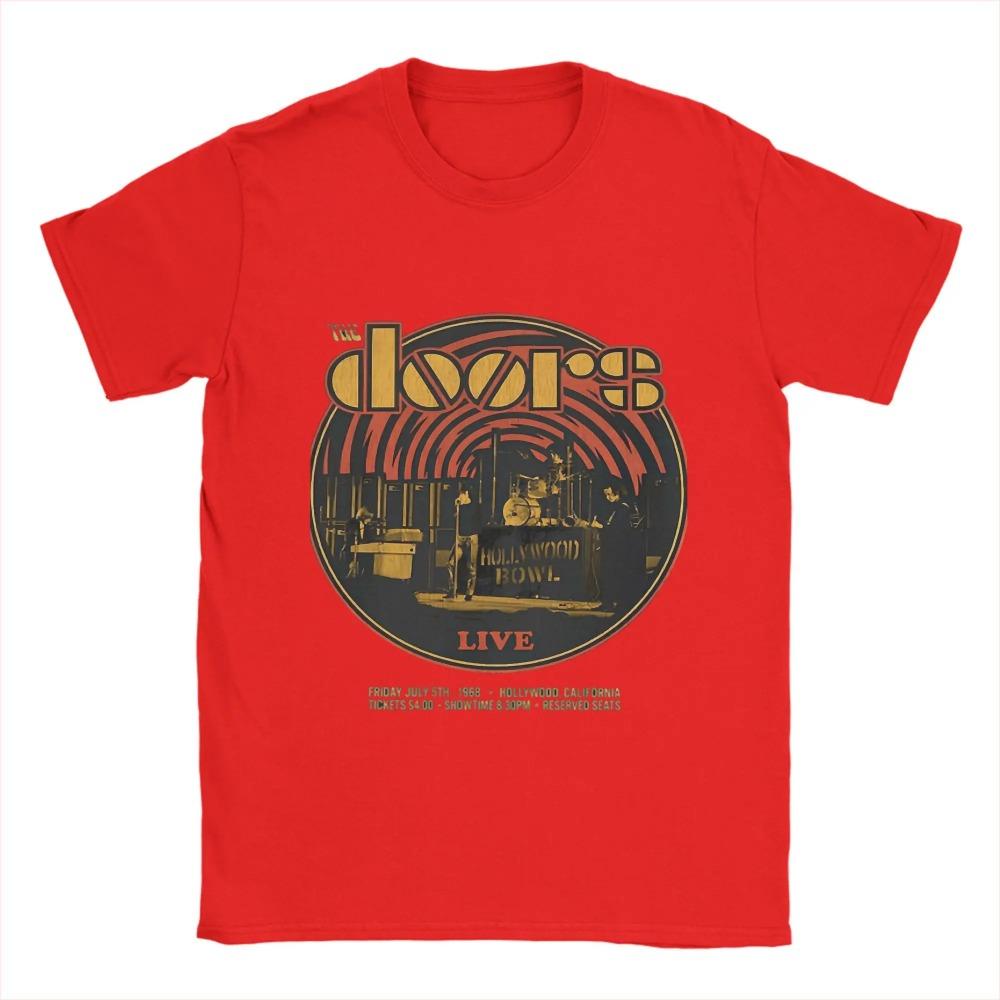 Summer Vintage The Doors T-Shirt Music Leisure T-Shirts Men  Comfortable Oversize Top Tees Short Sleeve Vintage Tshirt