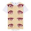 Cartoon Eyes 3D Women's Cosplay Basic Short Sleeve T-shirt Top R40