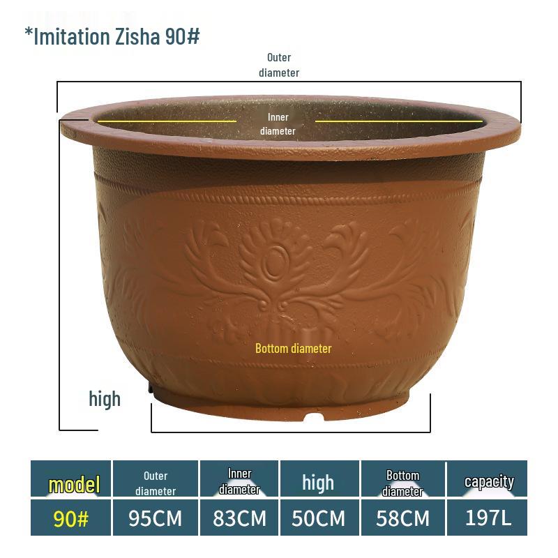 Extra Large Thick Plastic Flower Pot for Outdoor Plants, Trees, and Water Lilies