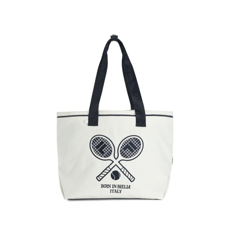 New FILA TENNIS Fabric Handbag, Shoulder Bag Regular Women's Heron White A13W543162FWT
