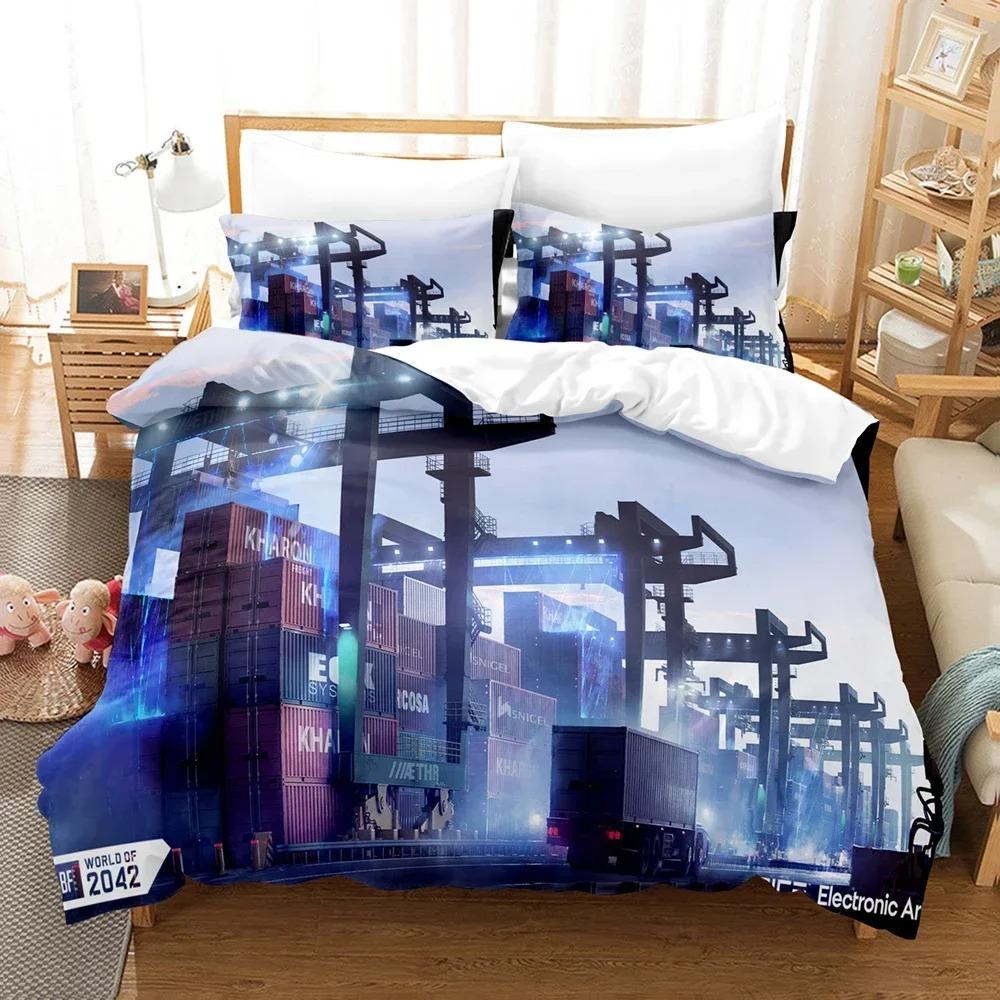 Comforter 3D Printed Battlefield 2042 Bedding Set Double Twin Full Queen King Adult Kids Bedclothes