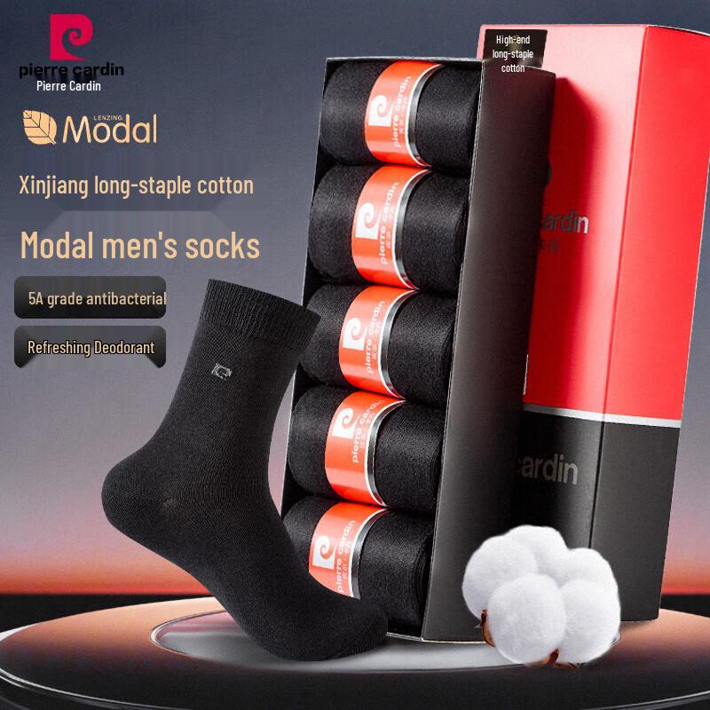 Pierre Cardin Men s Summer Antibacterial Mid-Calf Socks One Size