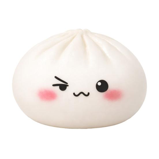 Cartoon Expression Steamed Bun Toy Stress Relief Dumpling Squeeze Sensory Toy Stress Ball Simulated Dough Ball Fidget Toy D