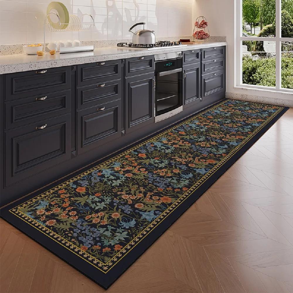 American Vintage Kitchen Mat Durable And Easy To Maintain Hallway Runner Bedside Rug For Bedroom Home Decor