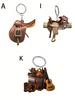 1 Pc Western Cowboy Saddle Acrylic 2D Keychain Pendant Personalized Decoration Universal Men's and Women's Flat Keychain