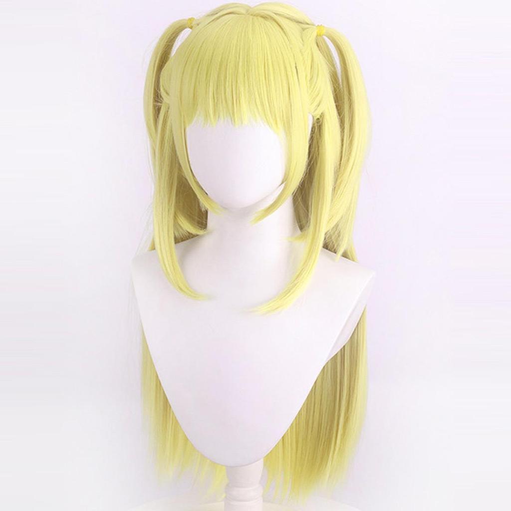 Death Note Misa Amane Cosplay Wig, Blonde Twin Tails Heat Resistant Synthetic Hair