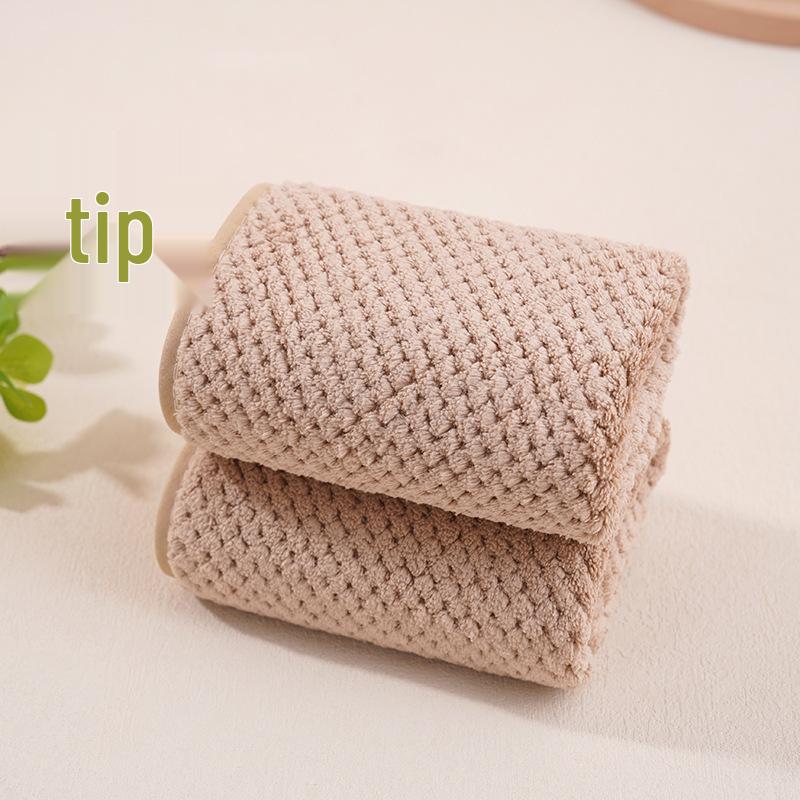 Warp-Knit Striped Coral Fleece Towels: Thick, Absorbent Face & Bath Gift Set