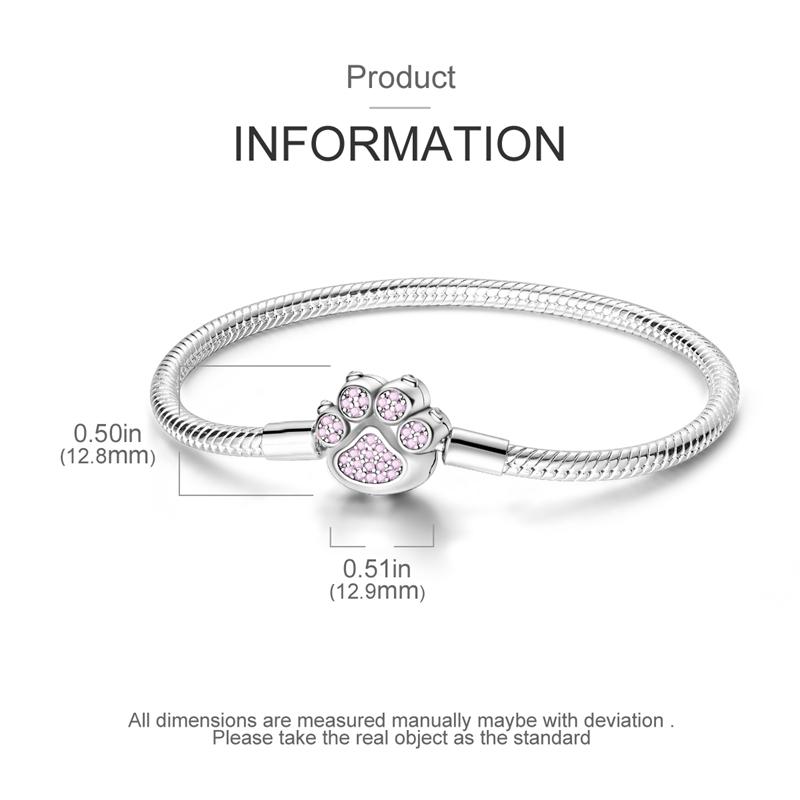 

Автентичний браслет із застібкою зі срібного ланцюжка зі змією S925 підходить для оригінальної європейської підвіски з бісеру своїми руками 20cm