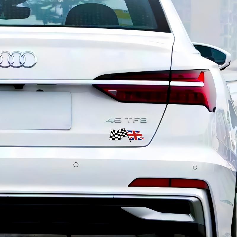 2 pieces of British racing flag logo car stickers, designed with flags as the design concept, suitable for all car decoration accessories