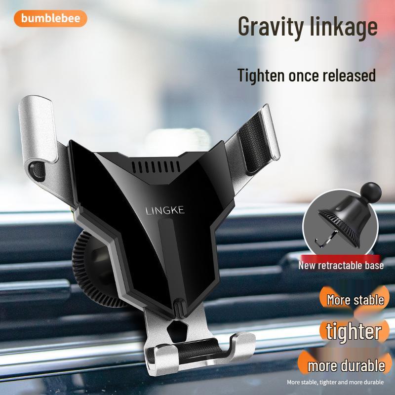 Universal Aluminum Alloy Car Vent Phone Holder - Stable, Anti-Shake Gravity Design