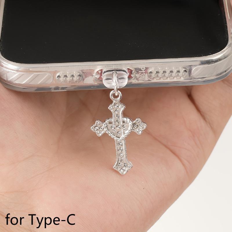 Dust Plug Charm  Ladies Charge Port Plug For Phone Type C Dust Protection Cap Phone Pendant