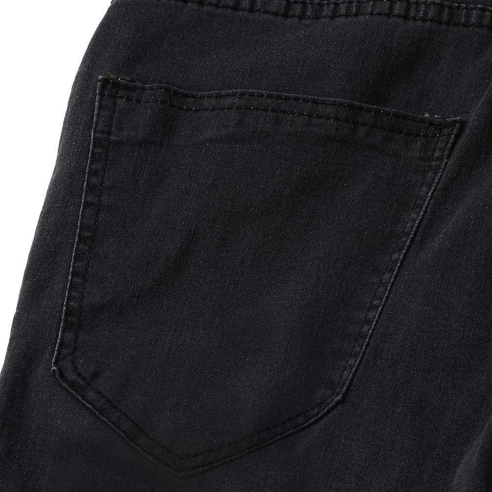Pánské Skinny Stretch Džínové kalhoty Distressed Ripped Freyed Slim Fit džínové kalhoty