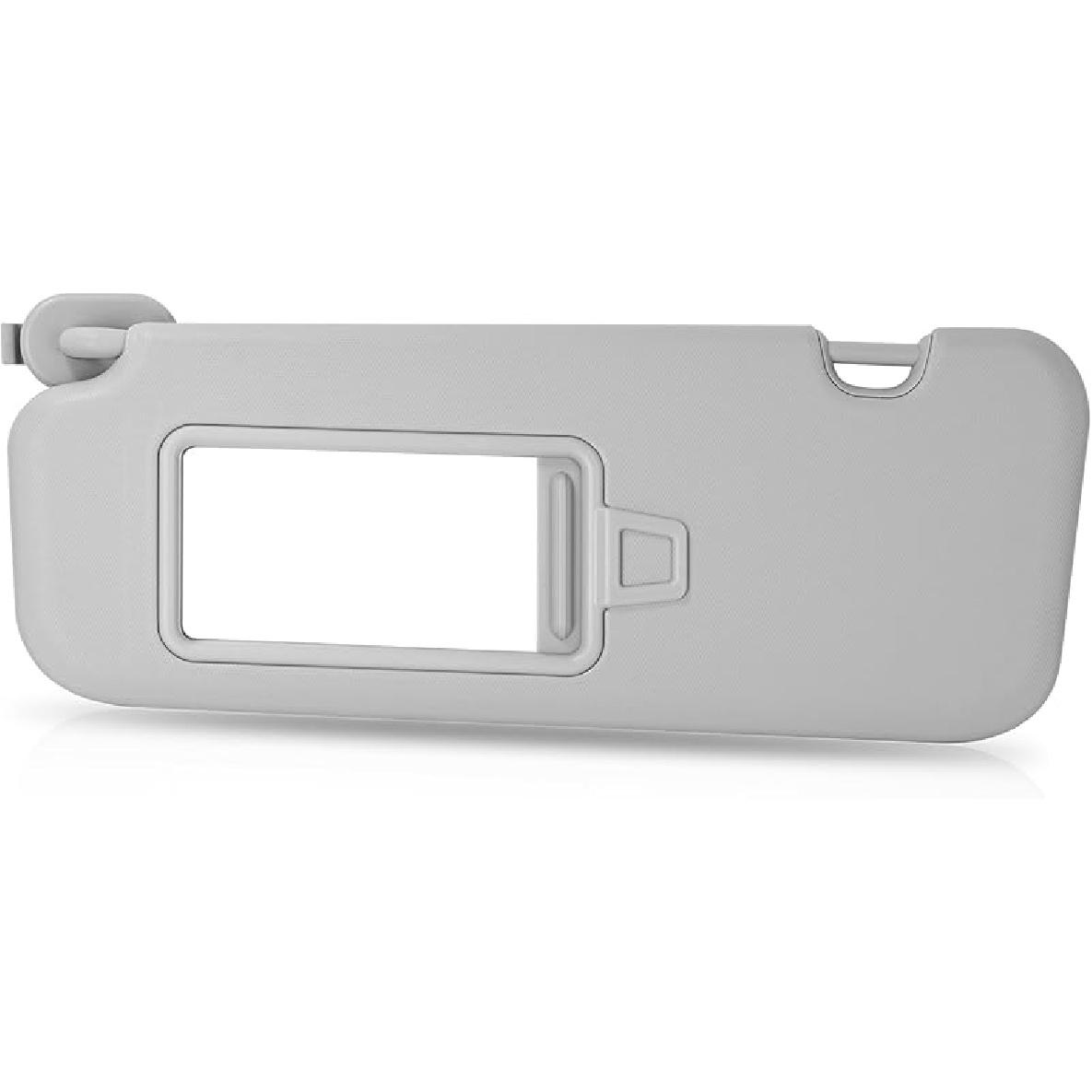 Grey Left Driver Side Sun Visor With Mirror Compatible With Hyundai Elantra 2016 2017 2018  Replace#85210-F0100TTX Left