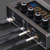 Audio Interface XLR Audio 48V Phantom Sound Plug and for Music Online and Vocal Black Recording, Interface, DSP, Reverb, Power, Card, 16-bit/48kHz