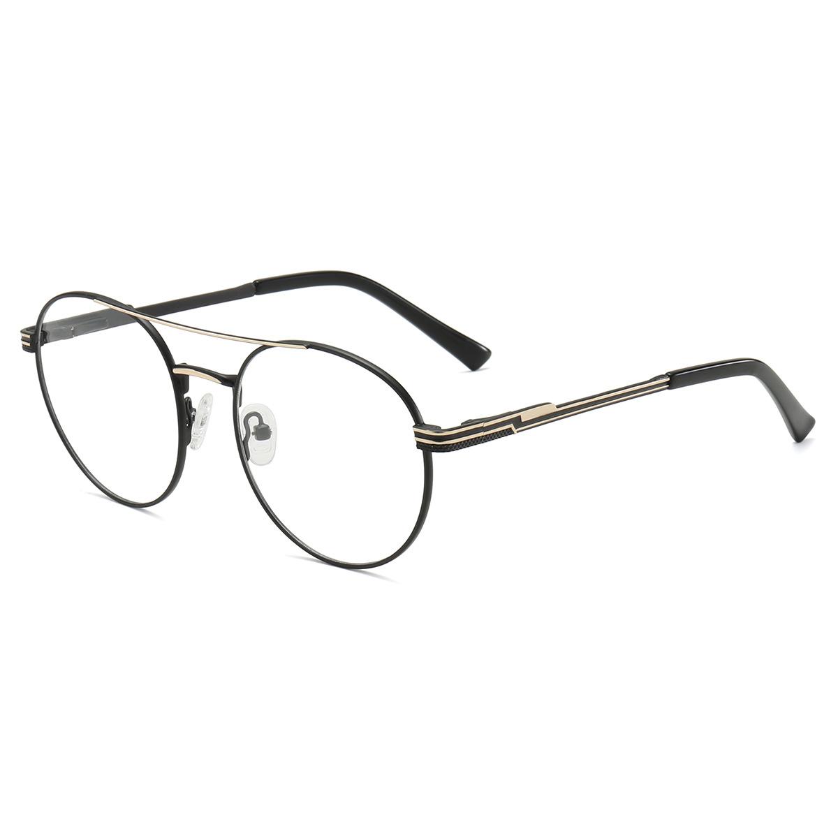 

51-17 New round frame men s retro glasses frame ultra-light anti-blue light reading glasses frame myopia prescription glasses Anti blue light 0