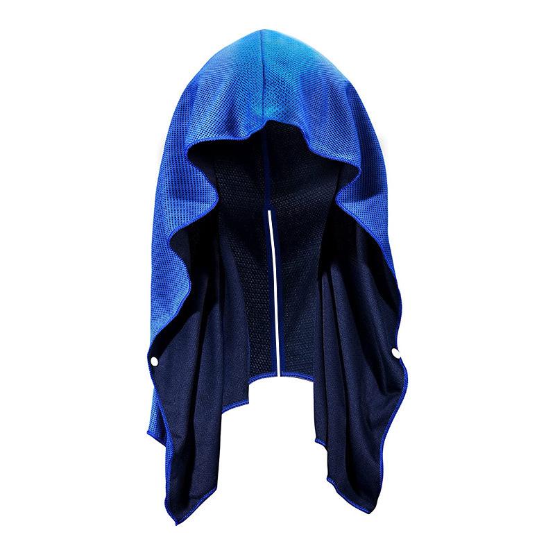Quick-Dry Cooling Sports Towel Hoodie for Beach, Camping, Fitness & Sun Protection