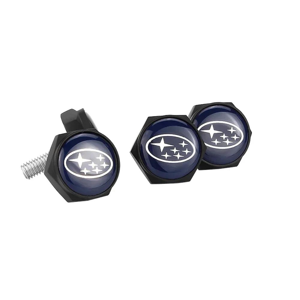 1Set Alloy Car License Plate Screws Nult Bolts For Subaru WRX BRZ DRL XV STI Outback Legacy Forester Impreza Tribeca Decoration PP222
