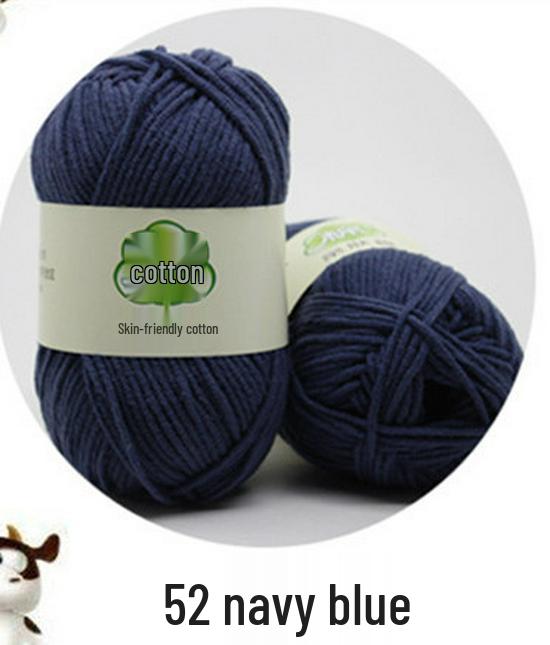 Combed 5-Ply Milk Cotton Yarn for DIY Knitting & Crochet - Medium-Thick Scarf & Blanket Material Pack