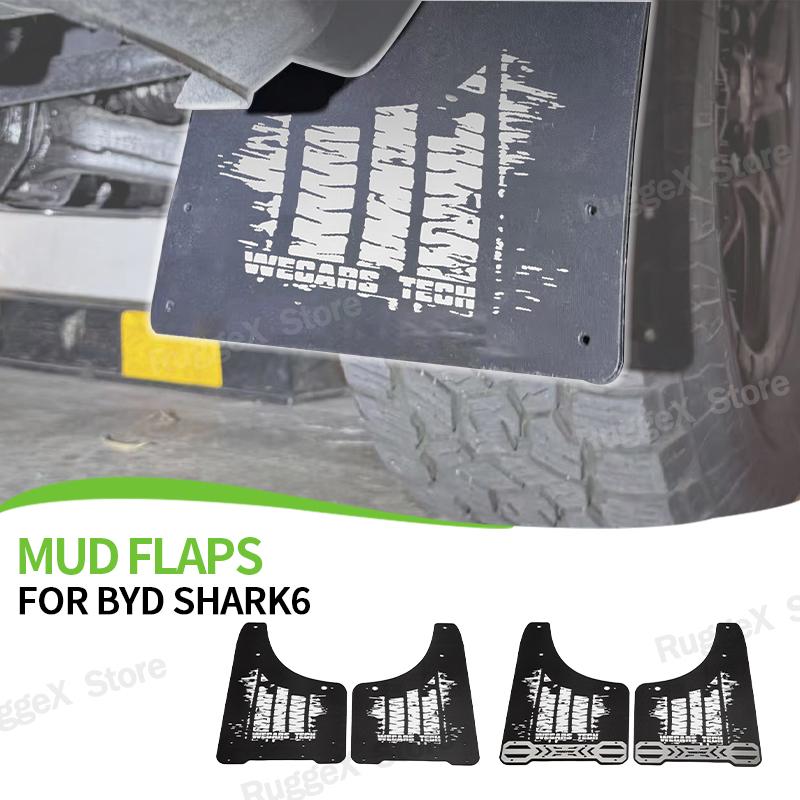 Wheels Mudguard Flaps PE Material For BYD SHARK 6 Four Wheel Splash Fender Guard Mudguards Off-road Upgrade Car Accessories 4PCS