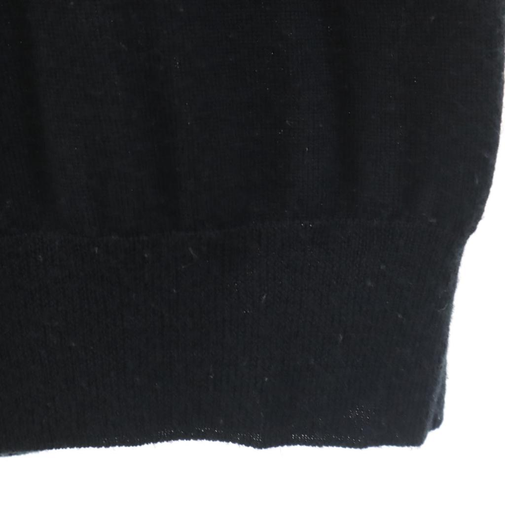 LACOSTE Made in Japan 100% wool Long sleeve V neck one piece 36 black Women Used