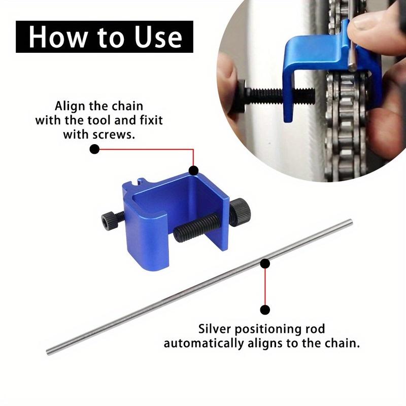 Motorcycle Chain Alignment Tool - Heavy Duty Chain Straightener for Dirt Bike/ATV, Adjuster & Repair Kit with Guide