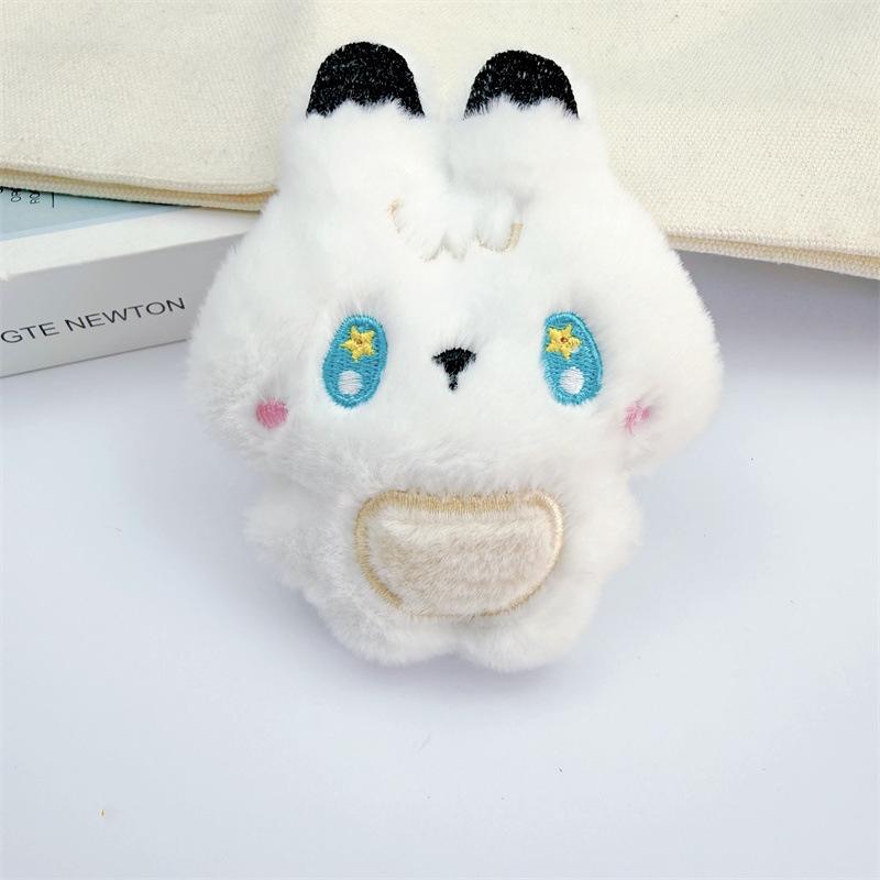 

Cartoon Animal Rabbit Panda Plush Pendant Keychain Kawaii Key Ring For Women Girls Cute Backpack Pendant Accessories