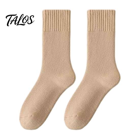 Insulated Boot Socks for Winter Thickened Plush Men, Thermal Fleece Lined Crew Socks, Soft Warm Outdoor Sports Hosiery Mid-calf Elastic Cozy