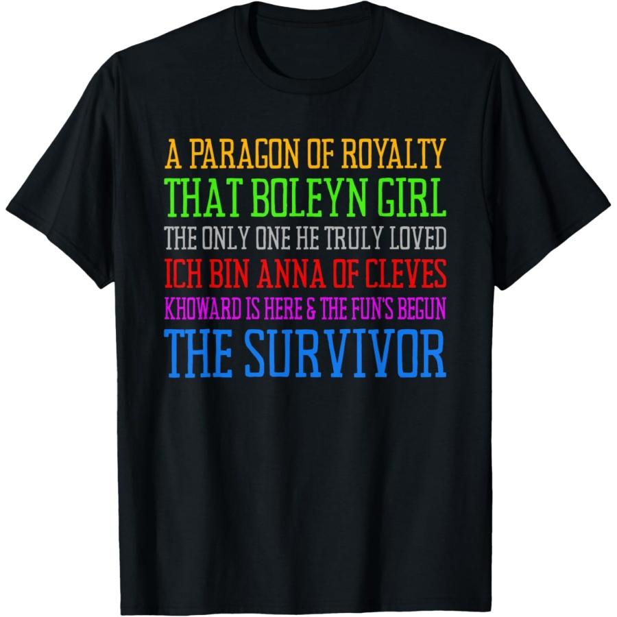 Six Queens Lyrics - Six_ The Musical T-Shirt(1) S