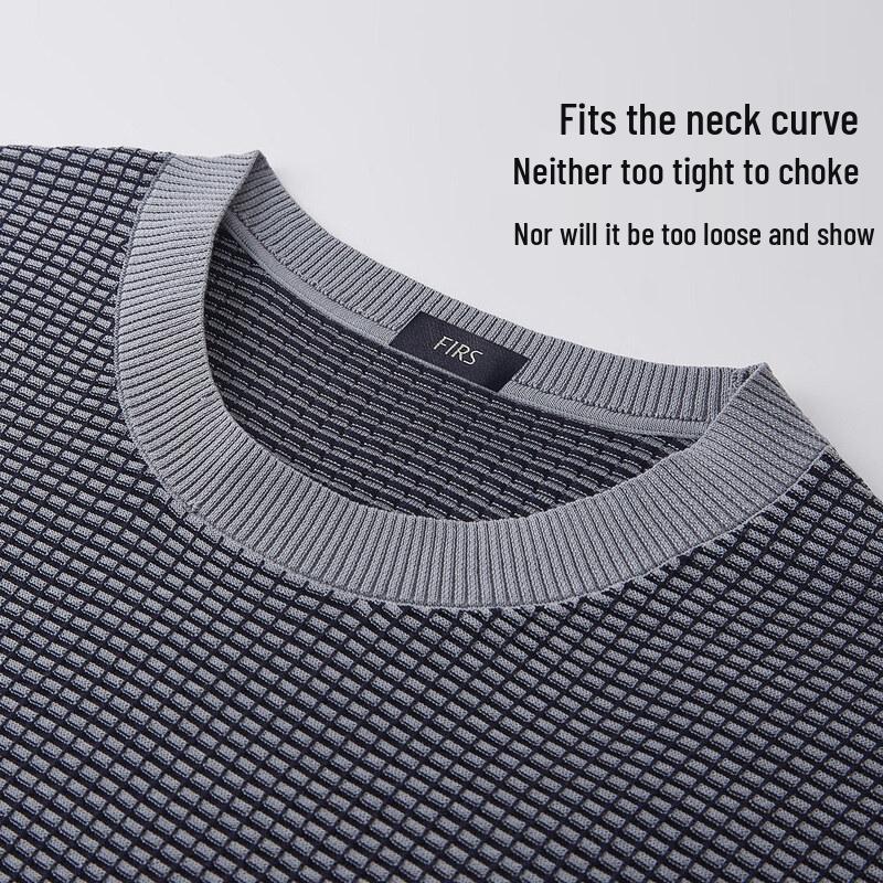 T-shirt a maniche corte traspirante FIRS da uomo in misto seta di gelso