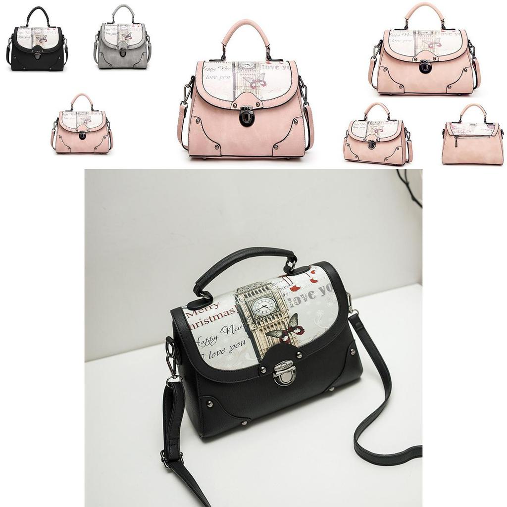 Luxurious European And American Fashion Large Handbag Shoulder Bag With Retro Printing