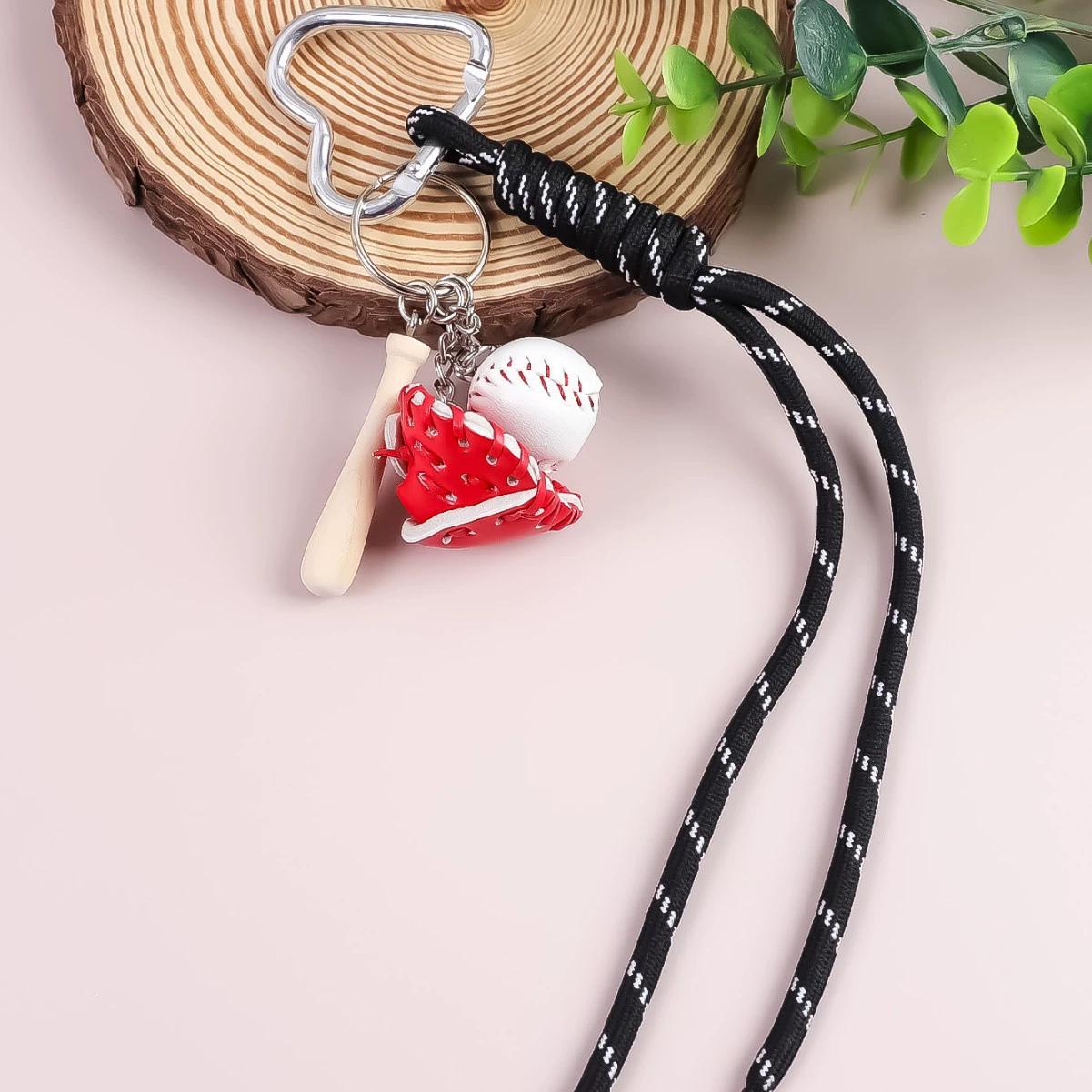 

Sport Style Baseball Mini Backpack Hanging Handbag Pendant Bag Pendant Bags Accessories KTB one size чорний