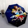 Princesses, Castle Automatic Opening and Closing Umbrella, Compact Travel Umbrella, Lightweight and Portable, Suitable for Beach Commuting B