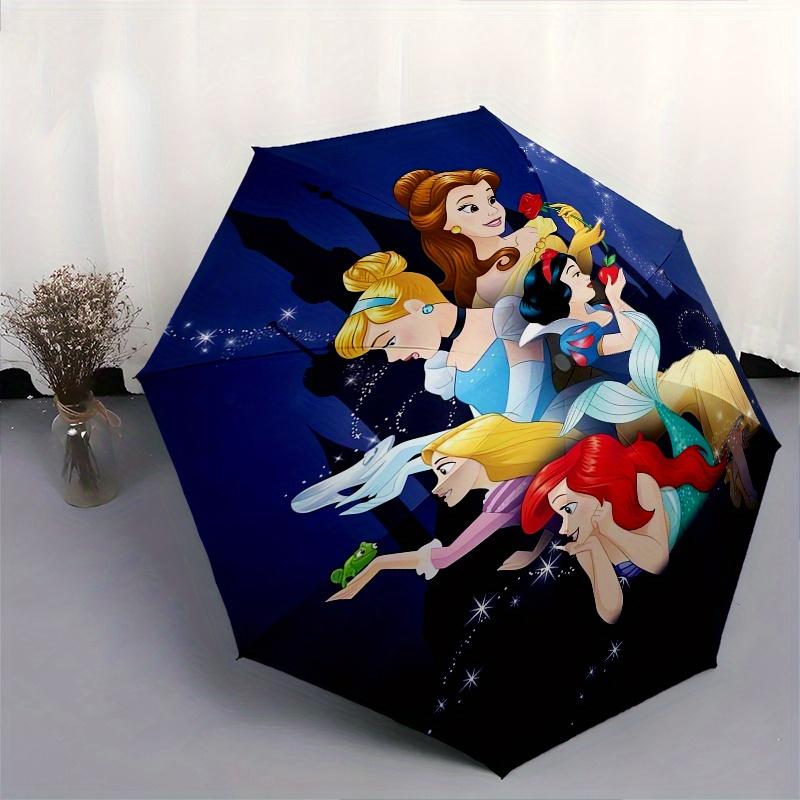 Princesses, Castle Automatic Opening and Closing Umbrella, Compact Travel Umbrella, Lightweight and Portable, Suitable for Beach Commuting B