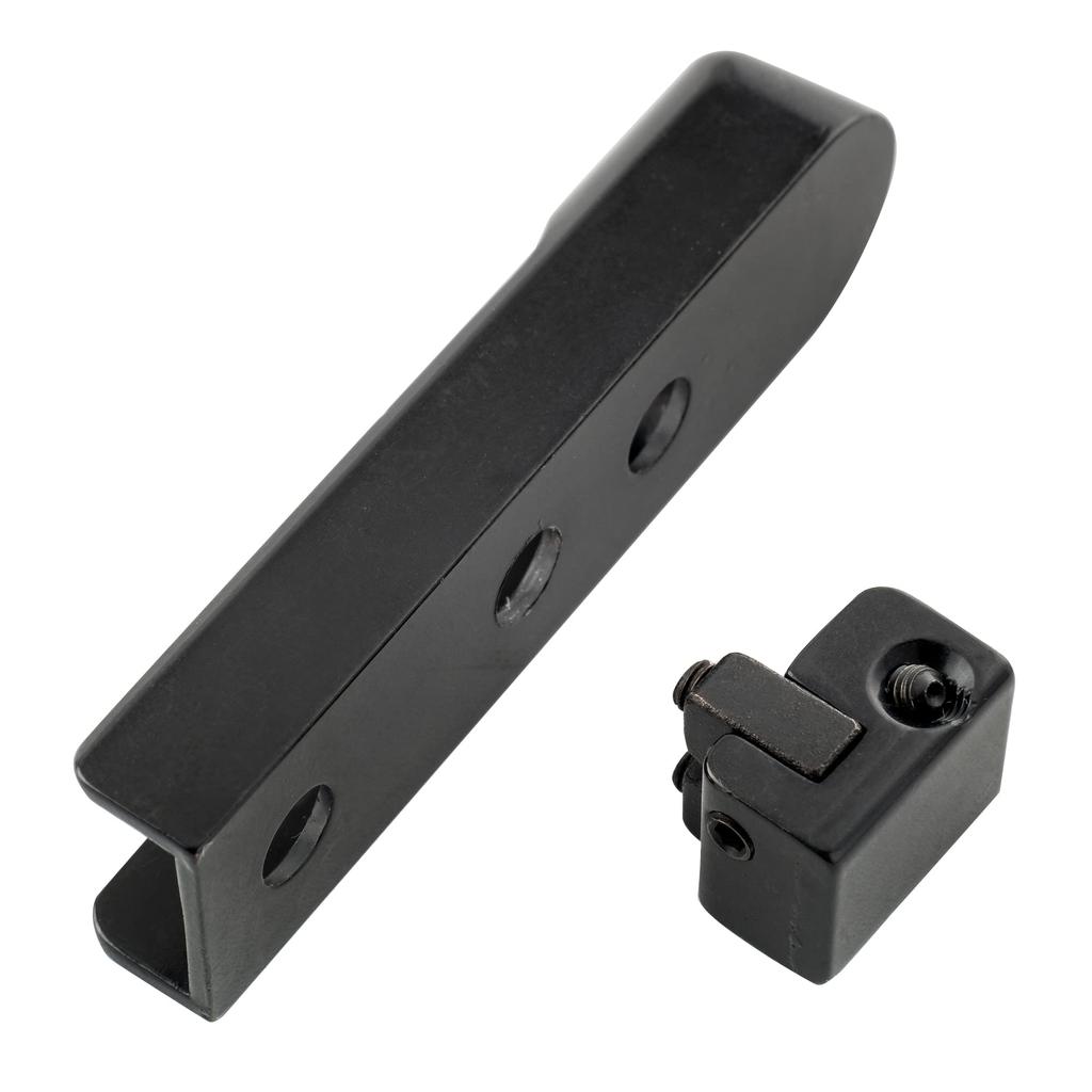 Musiclily Pro 15.5mm Single Bass Bridge for 4-String Electric Bass, Black (Set of 4)