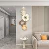 High End Watch MDF+Iron+Acrylic Material Silent Movement Wall Clock Fashion Cream Style Living Room Clock Clock