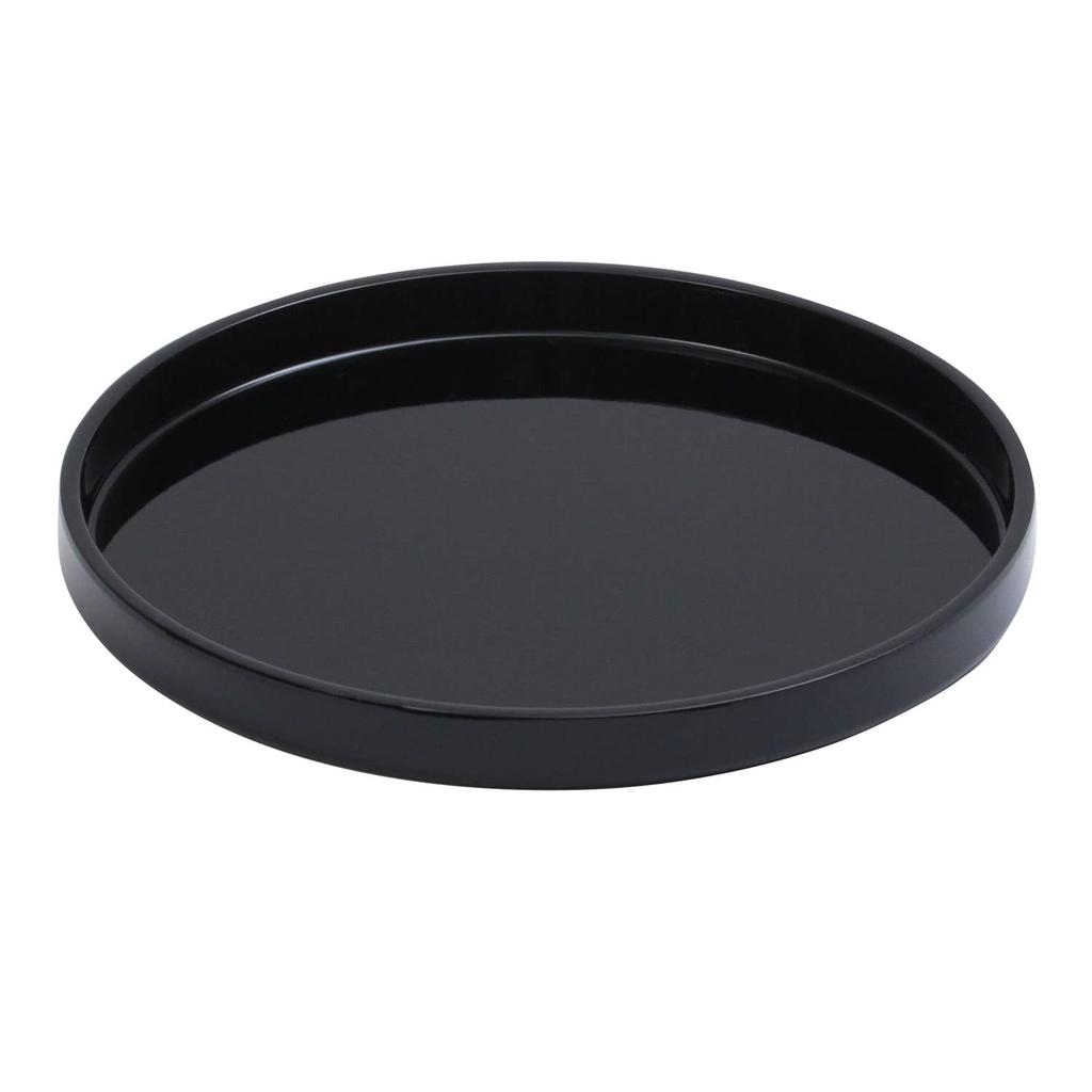 Nakanishi Kogei Round Tray, Black, Plain, 24cm, 3199001