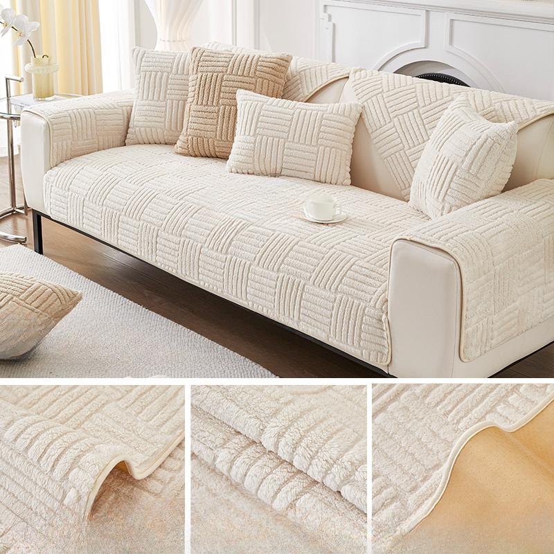 

Современный кожаный диван, короткий плюшевый диван, подушка, утолщенный нескользящий кожаный чехол для дивана, скандинавский императорский наложник, на заказ, четыре сезона 110*160