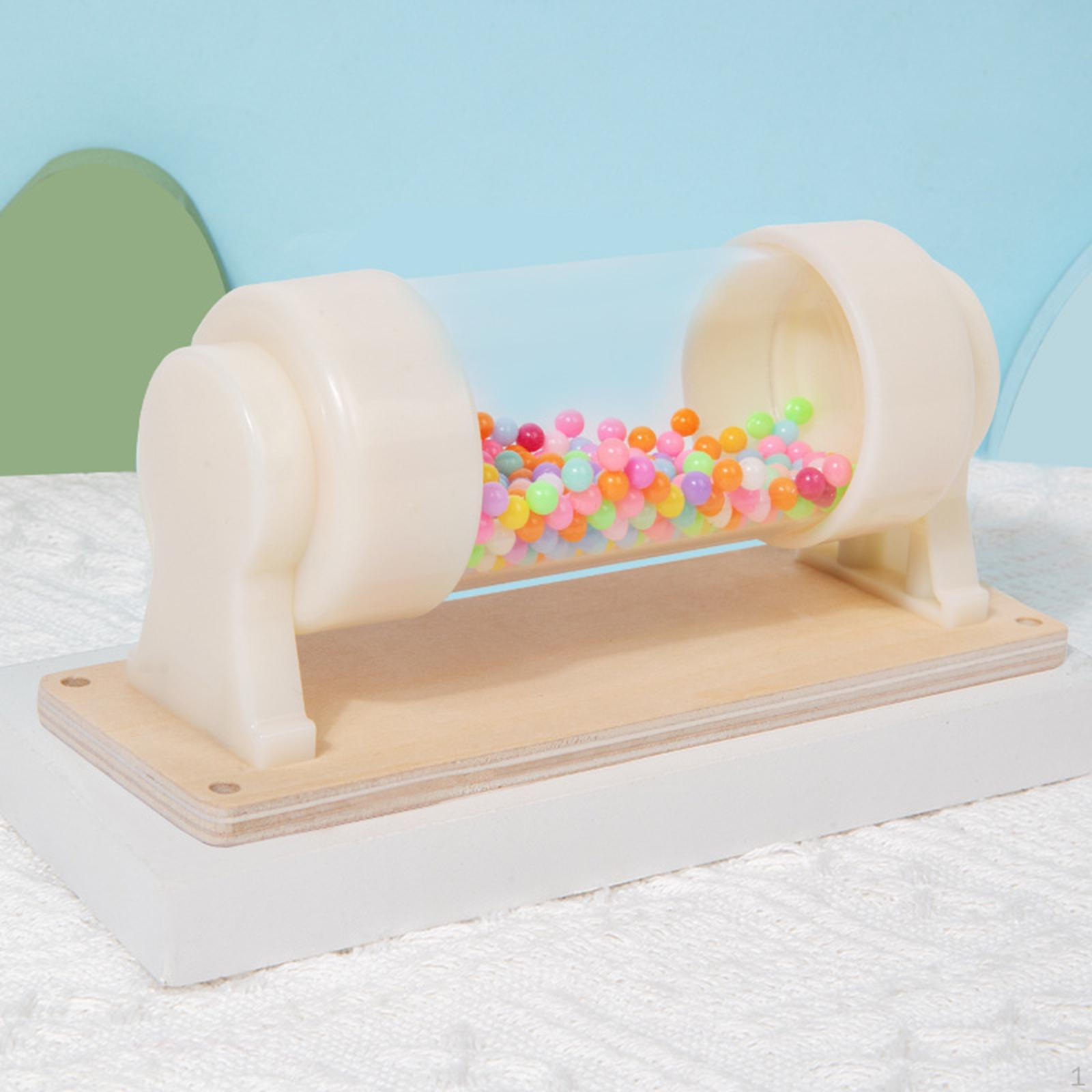 

Rainmaker Rain Rod Rainstick Shaker Toy Busy Board Kids Turn over and Watch The Colorful Beads Down