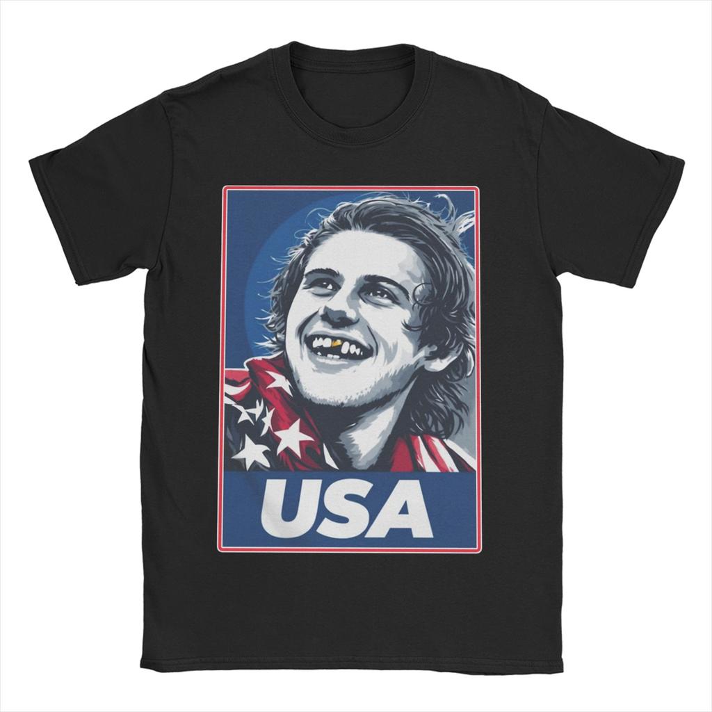 Unisex Women T-Shirt Usa Hockey  Crazy 100% Cotton Tee Shirt Short Sleeve  T Shirt Crew Neck Tops Gift Idea