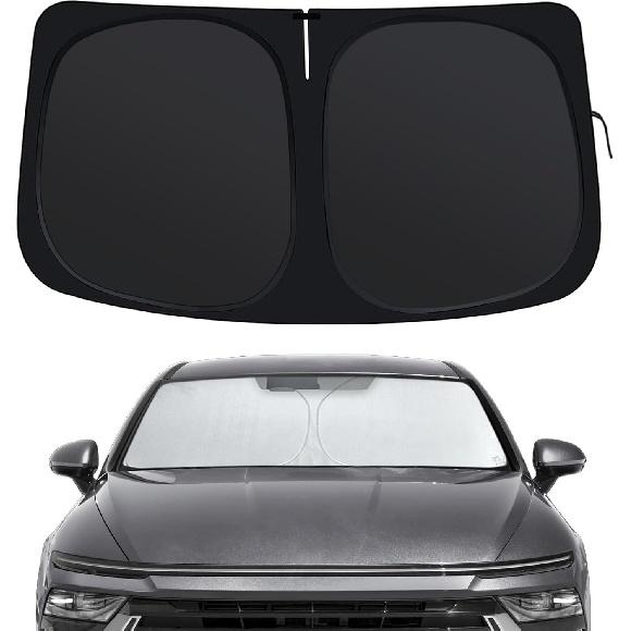 Windshield Sun Shade Compatible With Hyundai Sonata -2025, Front Window Shades Fit For Sonata, Foldable Car Sun Shield With Steering Wheel Sunshade