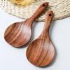 1Pc Wooden Spoon Kitchen Rice Scoop Spatula Salad Serving Spoon Ladle Kitchen Cooking Mixing Spoon Tablespoon Wooden Tableware