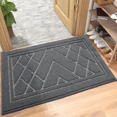 Moderne, einfache, geometrische Gummimatte zur Staubentfernung im Haushalt, Bodenmatte an der Eingangstür, reibungsbeständig, rutschfeste Fußmatte für den Haushalt