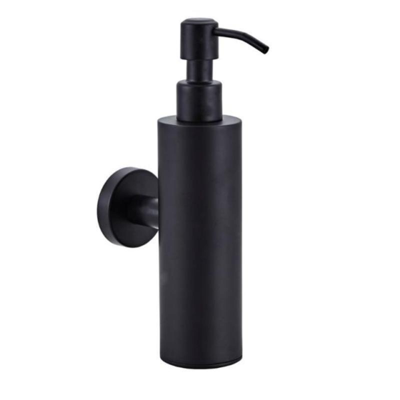 

200ml Stainless Steel Shower Bottle Stainless Steel Shampoo Dispenser Black | Liquid Soap Dispensers (Round Wall)