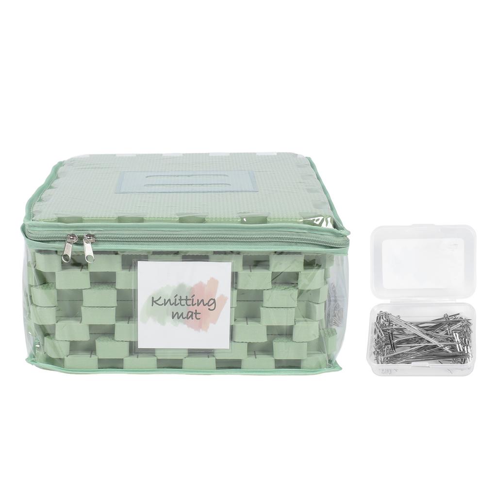 Knitting Blocking Mat Kit Double Sided Ironable Foam Crochet Blocking Board with T Pins for