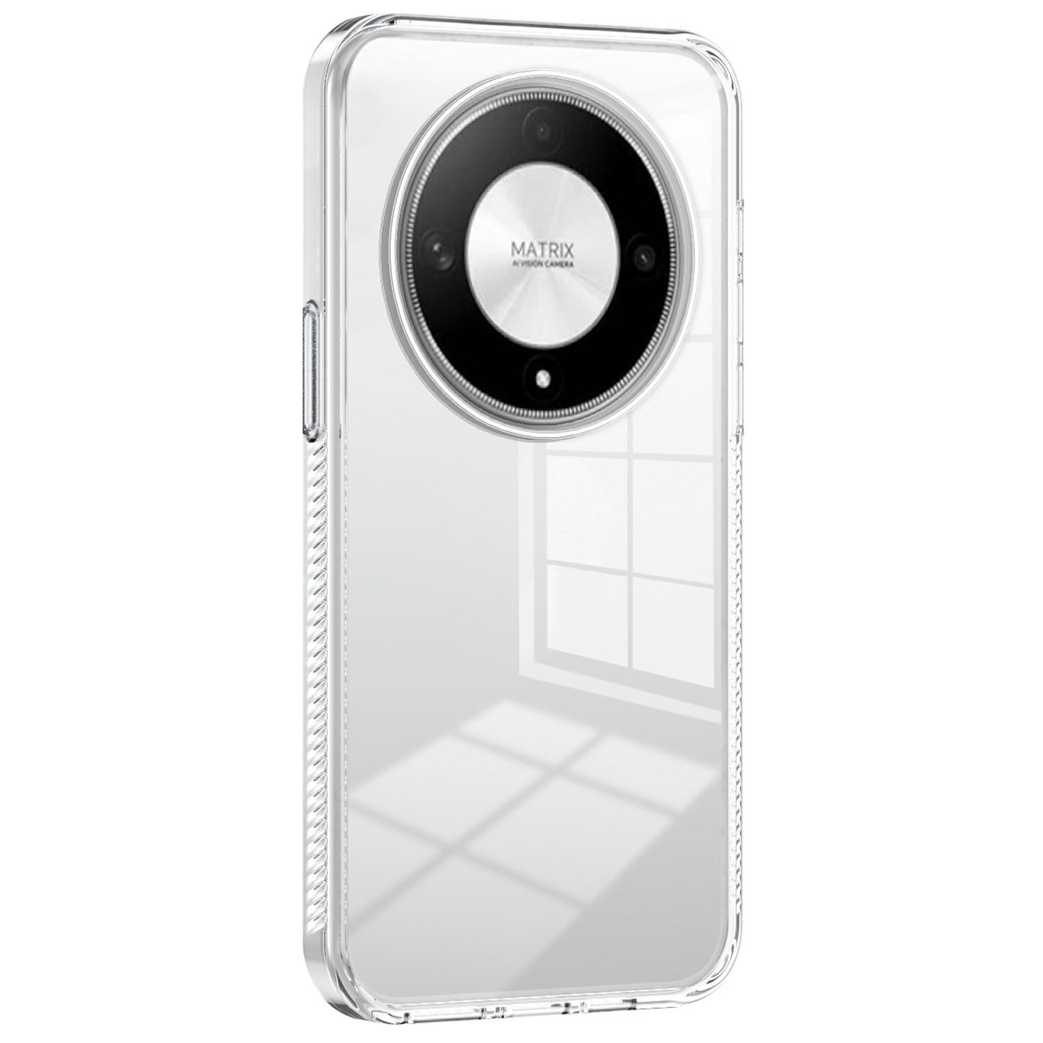 

For Honor Magic6 Lite 5G Clear Phone Case TPU PC Anti-Slip Drop-Proof Back Cover Transparent