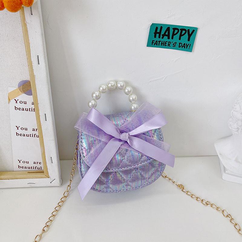 Adorable Mini Princess Handbag For Kids With Cute Cartoon Design And Pearl Details