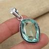 Amatista Verde Piedra Preciosa Plata de Ley 925 Hecho a Mano Encantador Colgante Joyería