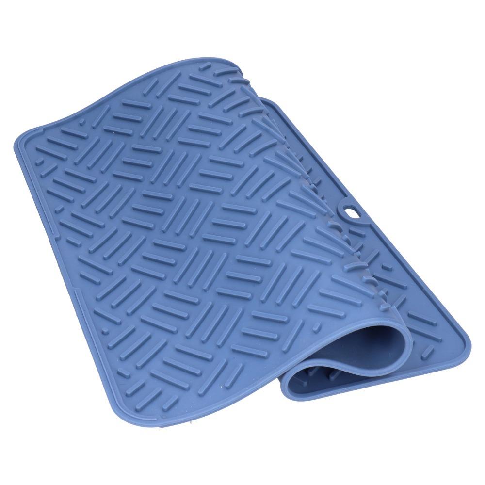 Multiple Optional Color Water Drying Pad Silicone Sink Anti-slip Cushion Tableware  Mat  Bathroom