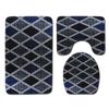 Creative Retro Bathroom Toilet Three-Piece Floor Mat Combination Set Household Door Mat Kitchen Absorbent Non-Slip Carpet