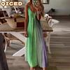 Fashion Summer Spring Sleeveless V-Neck Casual Dresses Unique Design